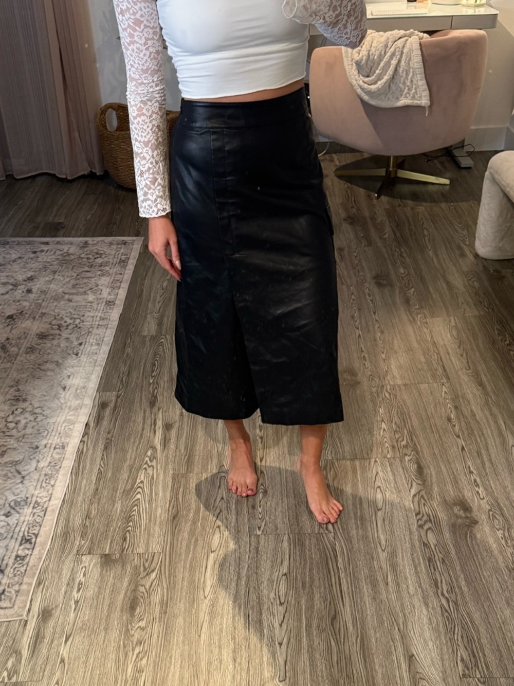 Black Leather Skirt